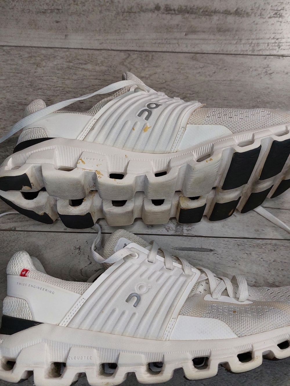On Cloud Cloudswift White Mesh Sneakers